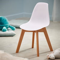 MATHIAS Children's chair white, natural H 58 x W 34 x D 30 cm - best price from Maltashopper.com CS588791