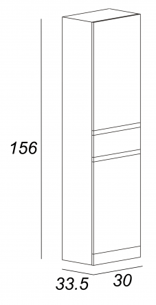 Bricocenter ELISE COLUMN W30 D33,5 H156 CM WHITE