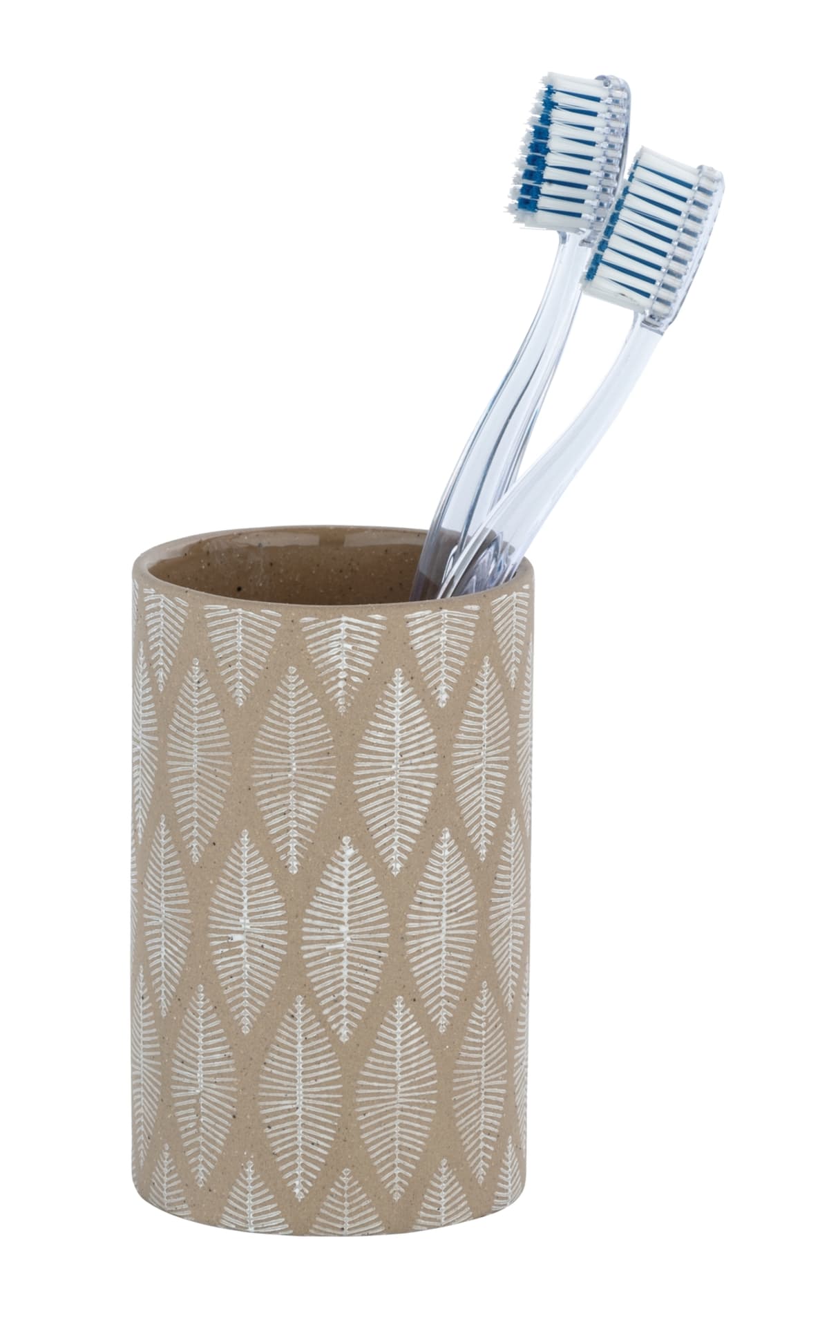 CERAMIC TOOTHBRUSH HOLDER TUPIAN BEIGE - best price from Maltashopper.com BR430007739