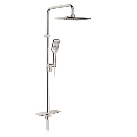 SHOWER KIT REMIX 2 DIVERTER PUSH-BUTTON WITH SHELF SQUARED ARM, CR. SOFF.20X28