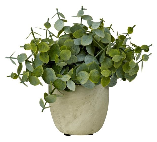 EARTH Potted plant white, green H 19 cm - Ø 6 cm - best price from Maltashopper.com CS624708