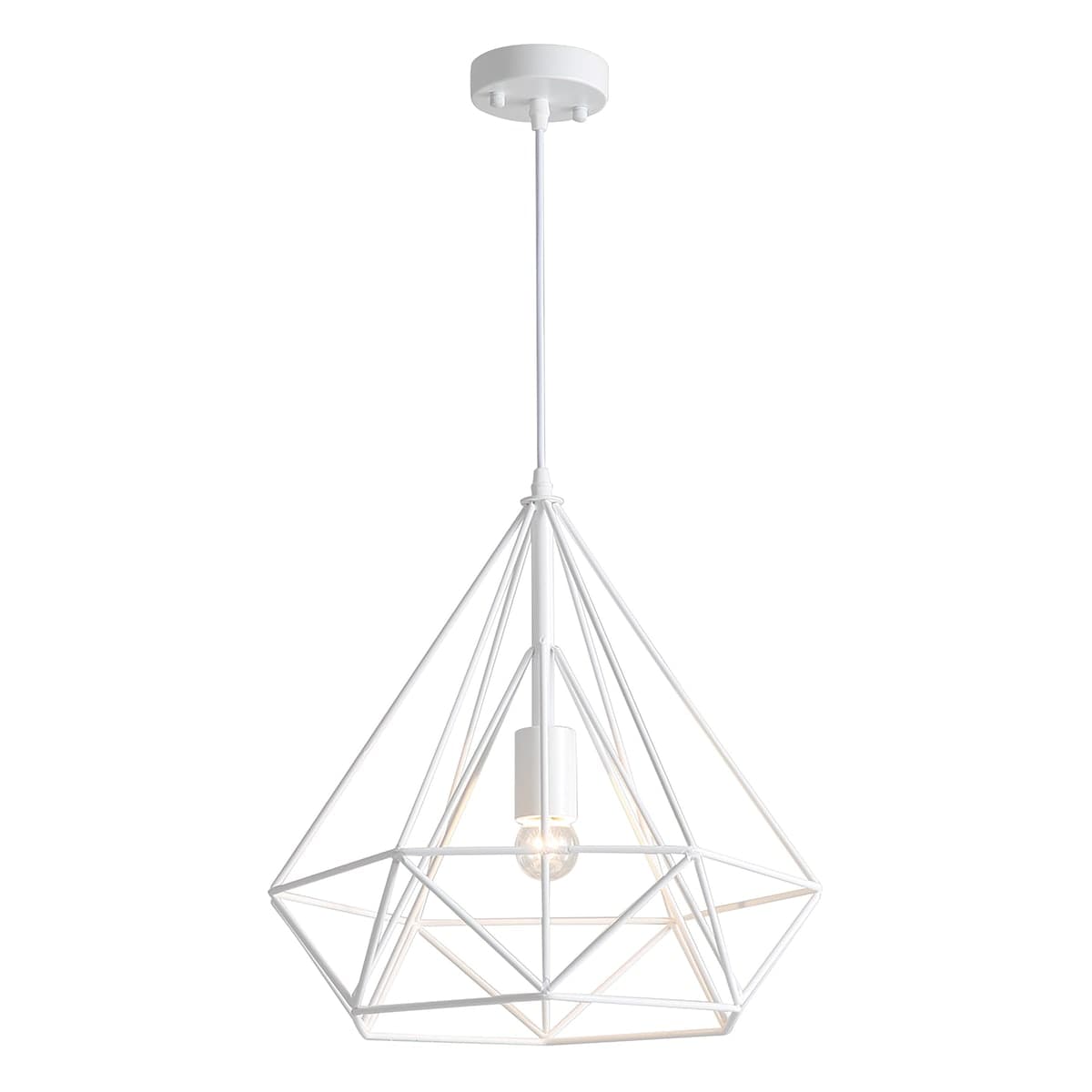 BYRON METAL CHANDELIER WHITE D37 E27=60W