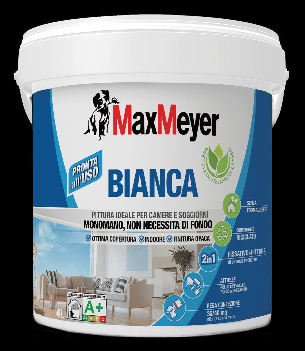 Bricocenter LA BIANCA WASHABLE SINGLE-HAND PAINT 4LT