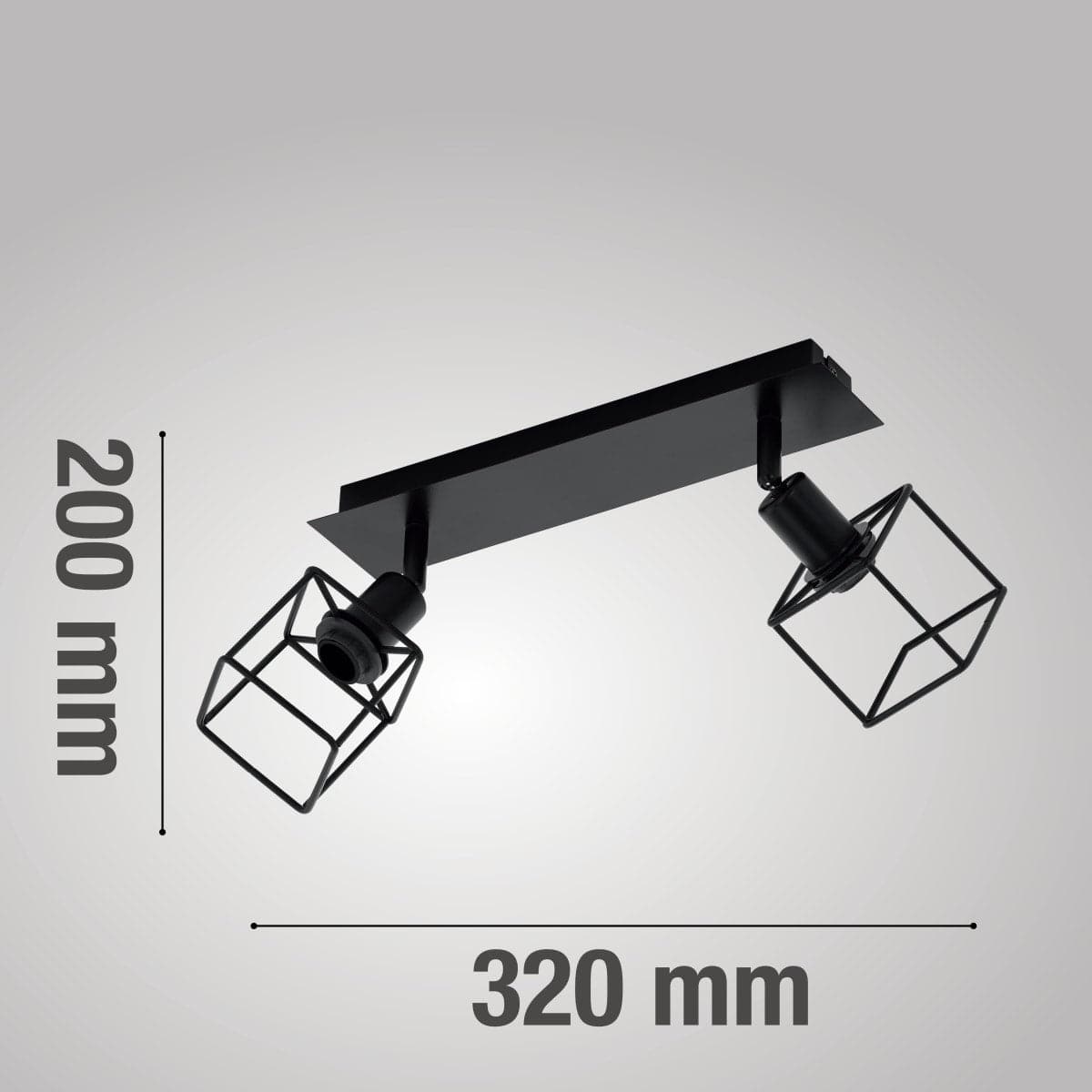 Bricocenter ELDRICK METAL SPOTLIGHTS BLACK0 2XE14=28W