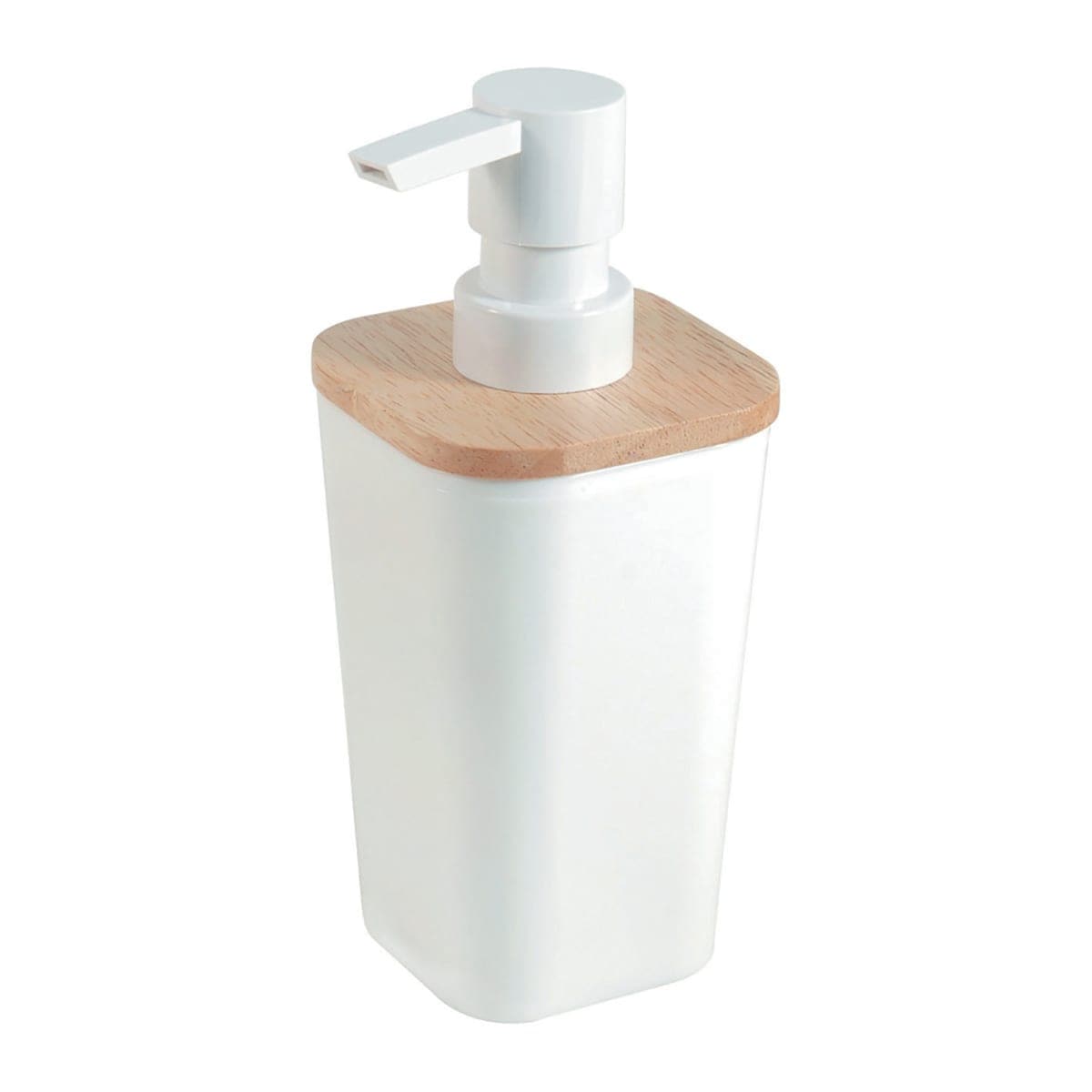 Bricocenter SCANDI SENSEA COUNTERTOP SOAP DISPENSER WHITE PLASTIC WOOD