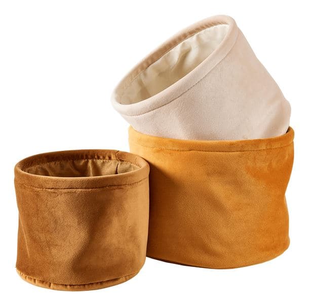 SUNSET Round basket for beige system H 14 cm - Ø 19 cm - best price from Maltashopper.com CS668885