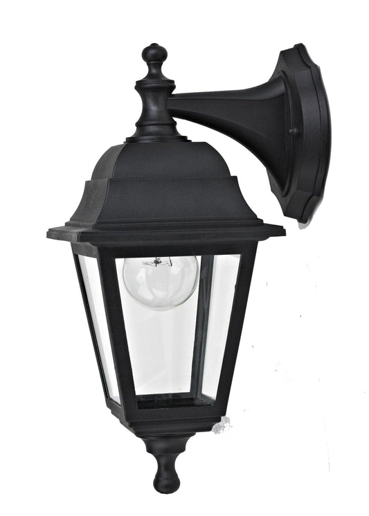 Bricocenter WALL LIGHT SIMA PLASTIC BLACK 19.5X15.3X34.5 CM E27=60W REVERSIBLE IP44