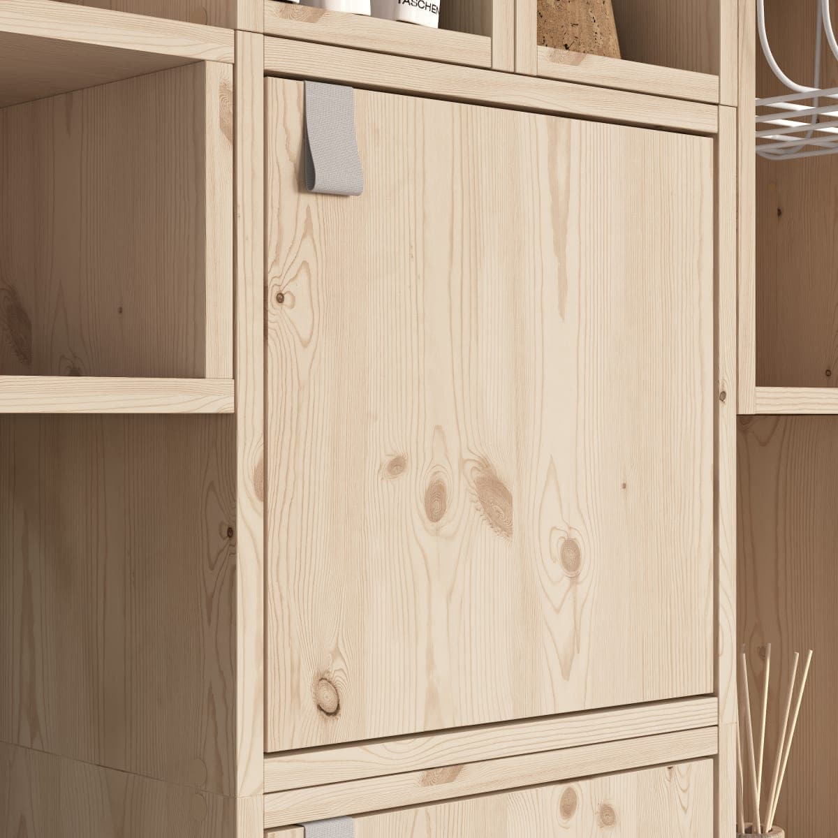 SPACEO KUB DOOR L32.6xH32.2CM IN GREY PINE WOOD - best price from Maltashopper.com BR440002021