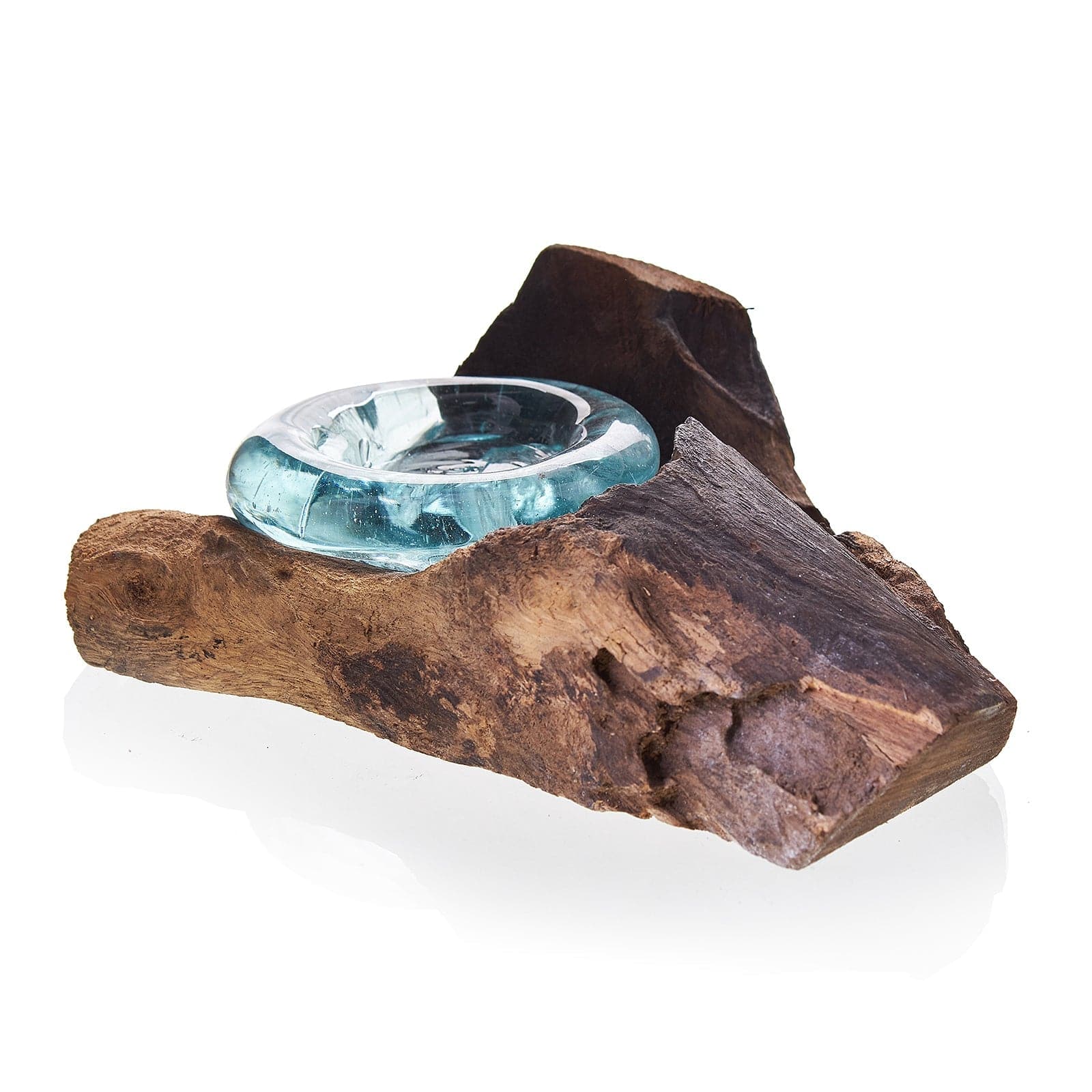 Molton Glass on Wood - Candle Holder - best price from Maltashopper.com MGW-09