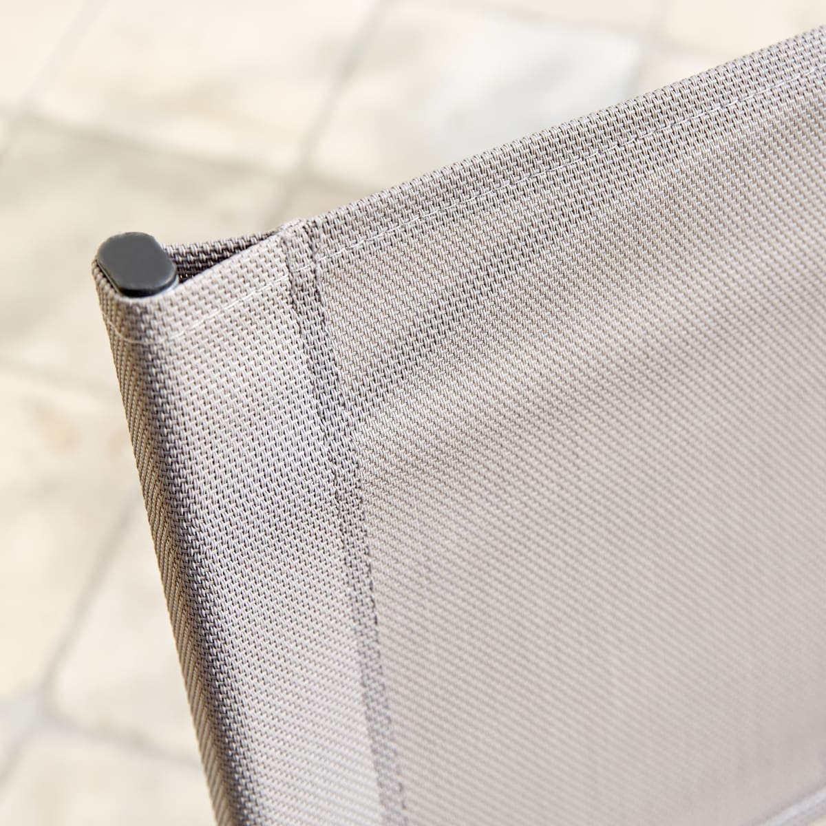 Bricocenter EMYS NATERIAL FOLDING CHAIR STEEL TEXTILENE SEAT GREY 42X52XH83