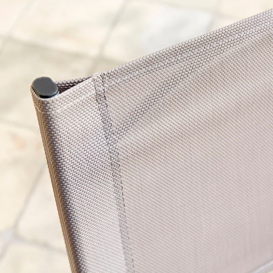 Bricocenter EMYS NATERIAL FOLDING CHAIR STEEL TEXTILENE SEAT GREY 42X52XH83