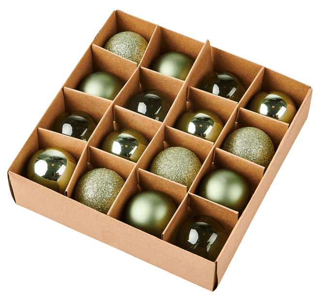 MINT Christmas ball set of 16 greenØ 4 cm - best price from Maltashopper.com CS675682