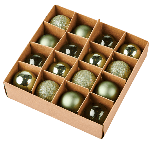 MINT Christmas ball set of 16 greenØ 4 cm - best price from Maltashopper.com CS675682