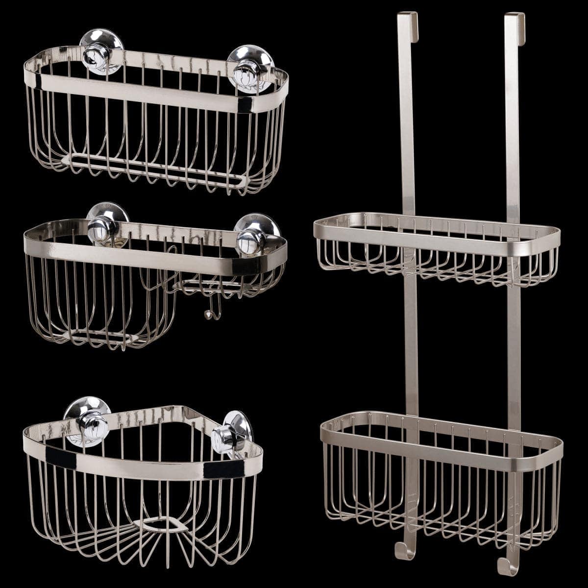 Bricocenter CORNER SHOWER BASKET L22,3 X D22,3 X H15CM POLISHED CHROME - SENSEA