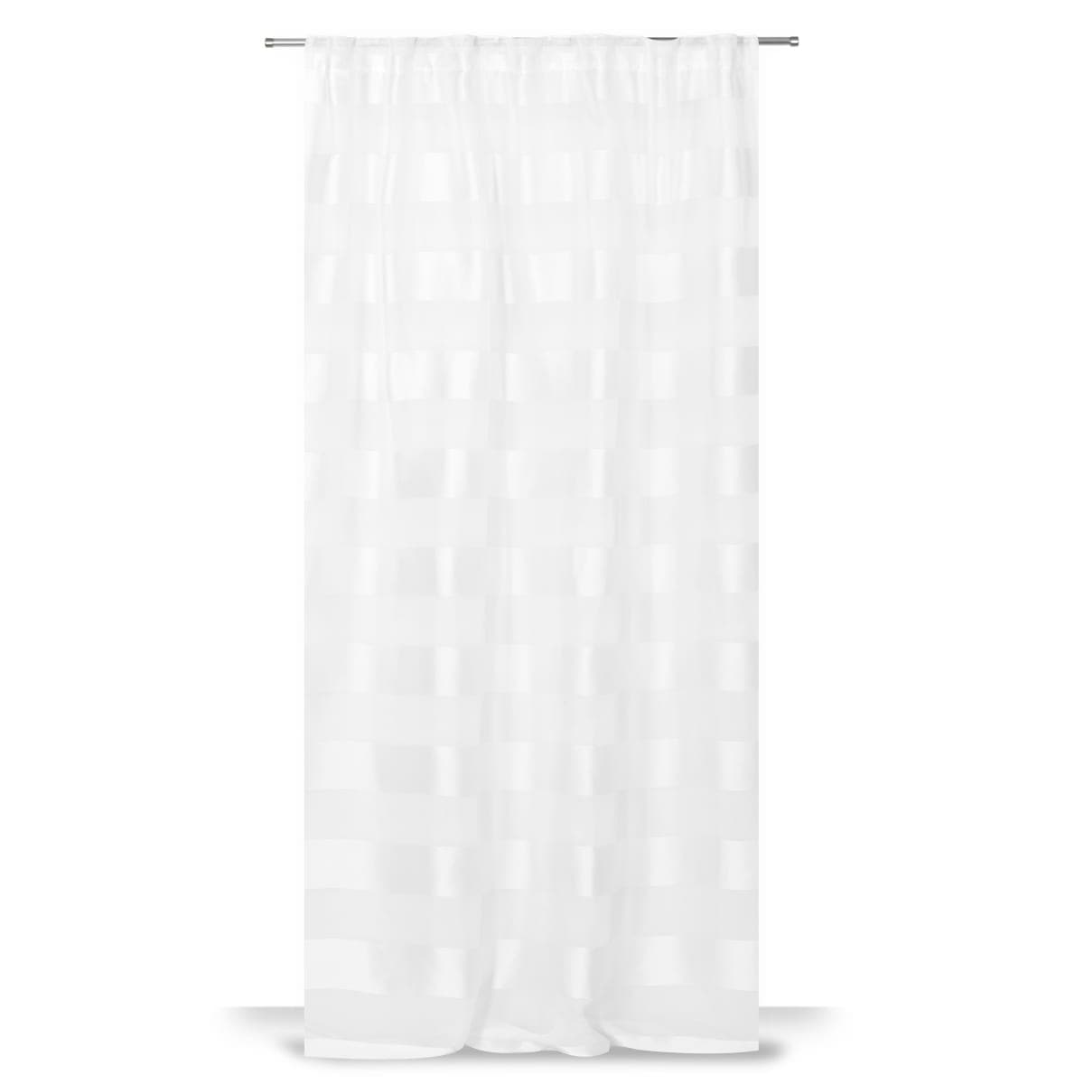 MARYLINE WHITE FILTER CURTAIN 140X280CM WEBBING AND CONCEALED HANGING LOOP - best price from Maltashopper.com BR480009562