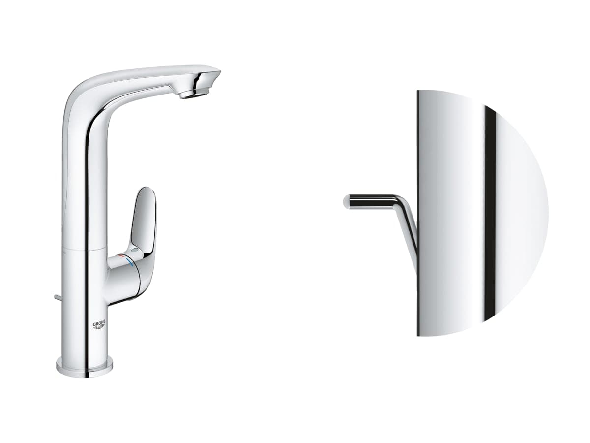 GROHE ESTYLE NEW WASHBASIN MIXER HIGH SPOUT CHROME W/DRAIN