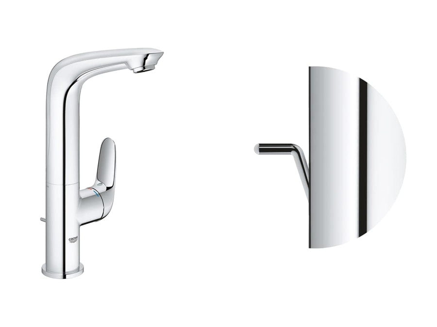 GROHE ESTYLE NEW WASHBASIN MIXER HIGH SPOUT CHROME W/DRAIN