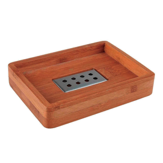 SENSEA NATURAL BAMBOO SOAP DISH WOOD