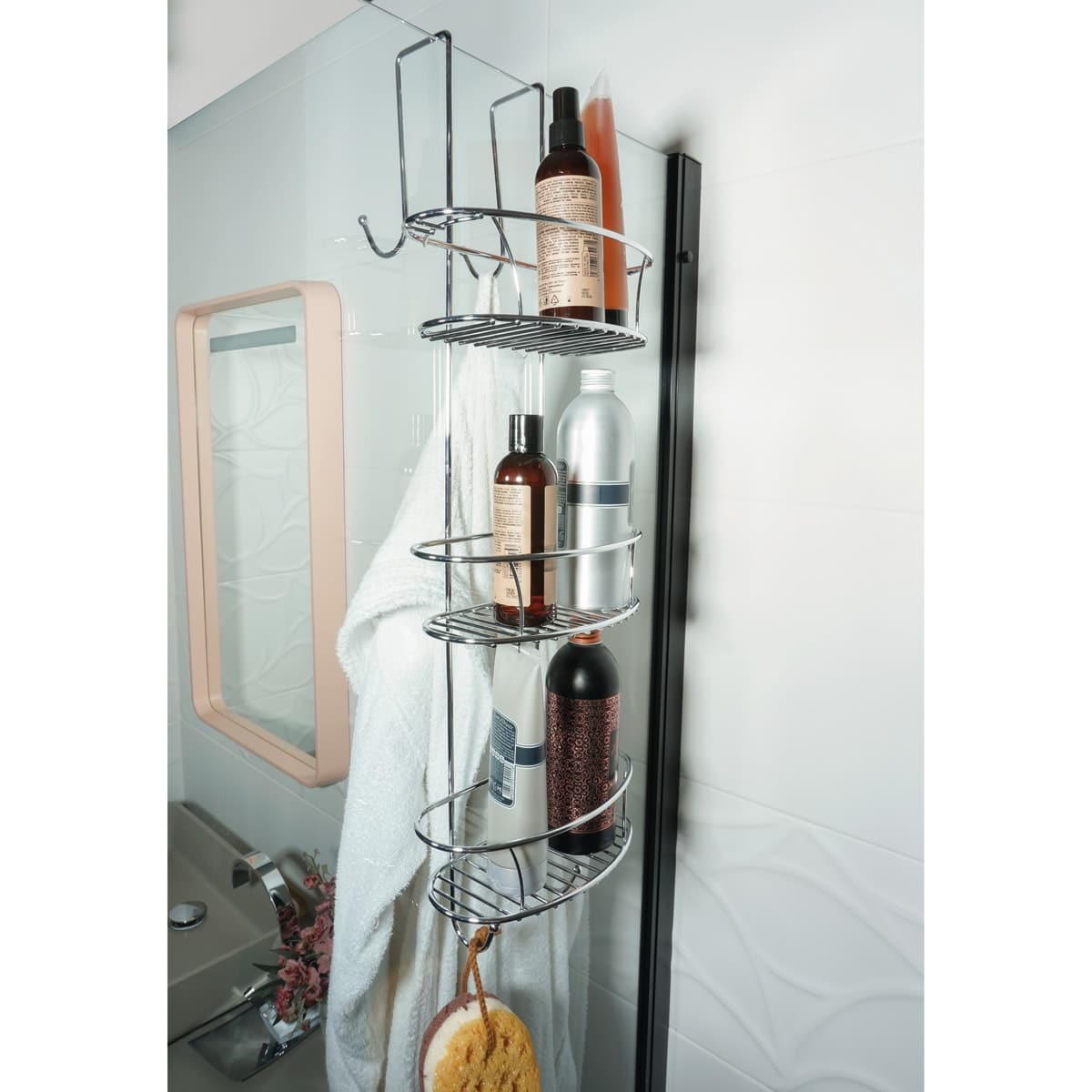 SHOWER ACCESSORY SPIDER XXL 3 SHELVES STEEL CHROME - best price from Maltashopper.com BR430007449