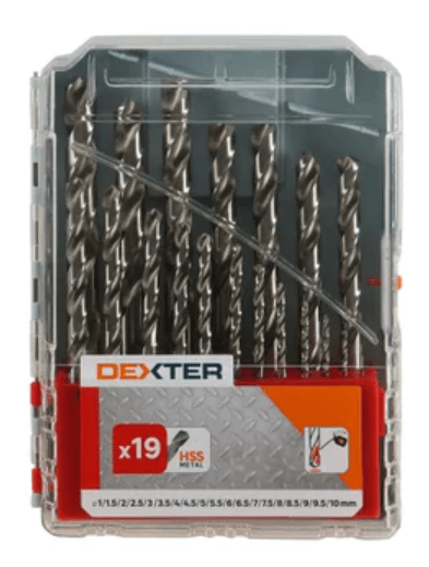 Bricocenter DEXTER METAL DRILL BIT SET 19 MIXED DIAMETERS, CYLINDRICAL SHANK