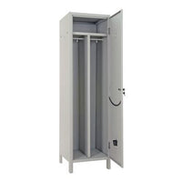 CLEAN CLEANED W50xD50xH179CM METAL DISPLAY CABINET GREY COLOUR - best price from Maltashopper.com BR440000058