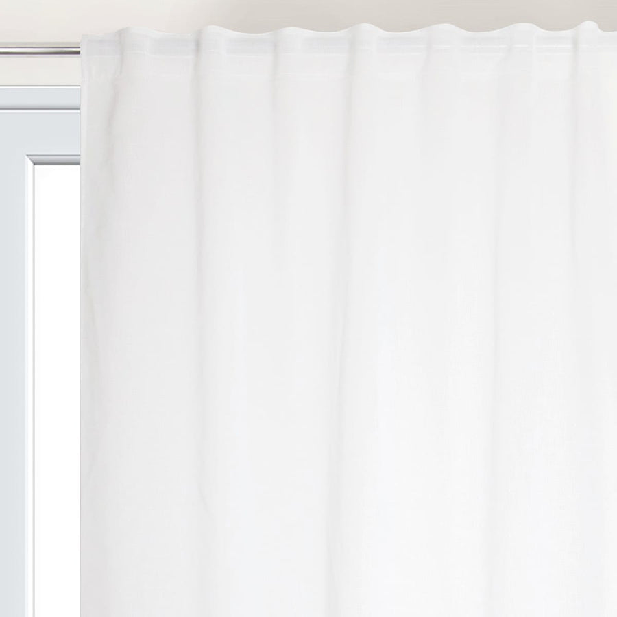 Bricocenter ACCADIA WHITE FILTER CURTAIN 140X280 WEBBING AND CONCEALED HANGING LOOP