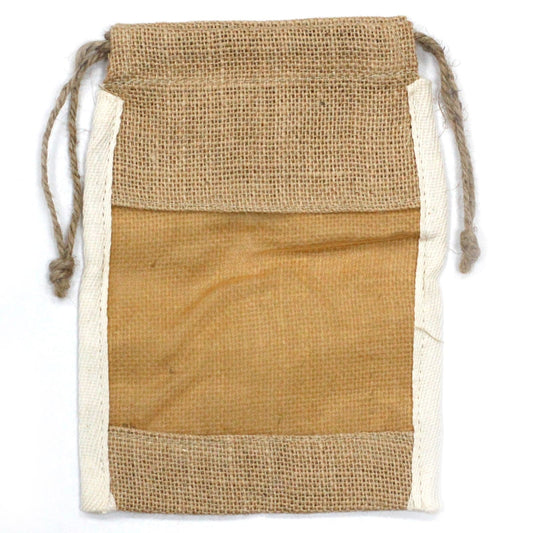 Med Washed Jute Pouch - 21x15cm - best price from Maltashopper.com NATWP-06