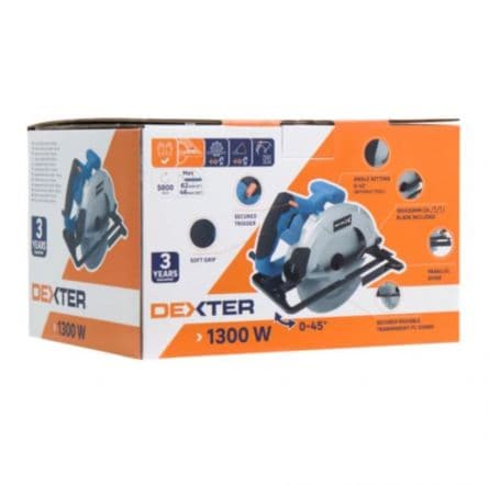 DEXTER CIRCULAR SAW 1300WATT, BLADE DIAMETER 185 MM - best price from Maltashopper.com BR400710077