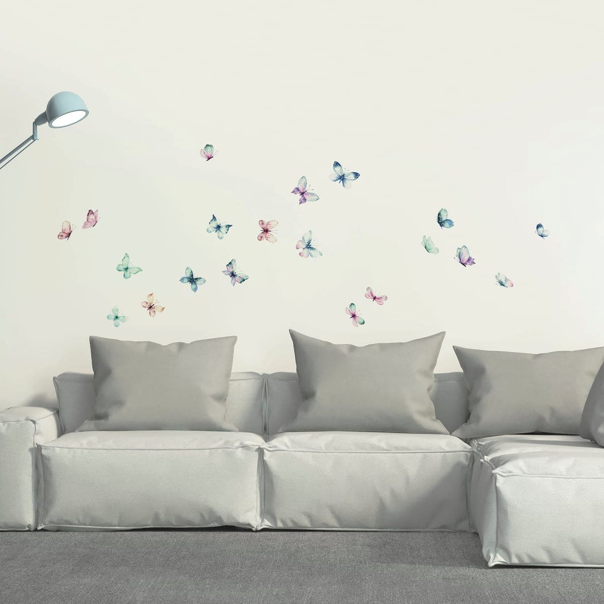 BUTTERFLIES WATERCOLOUR STICKER 31,5X34 - best price from Maltashopper.com BR480010352