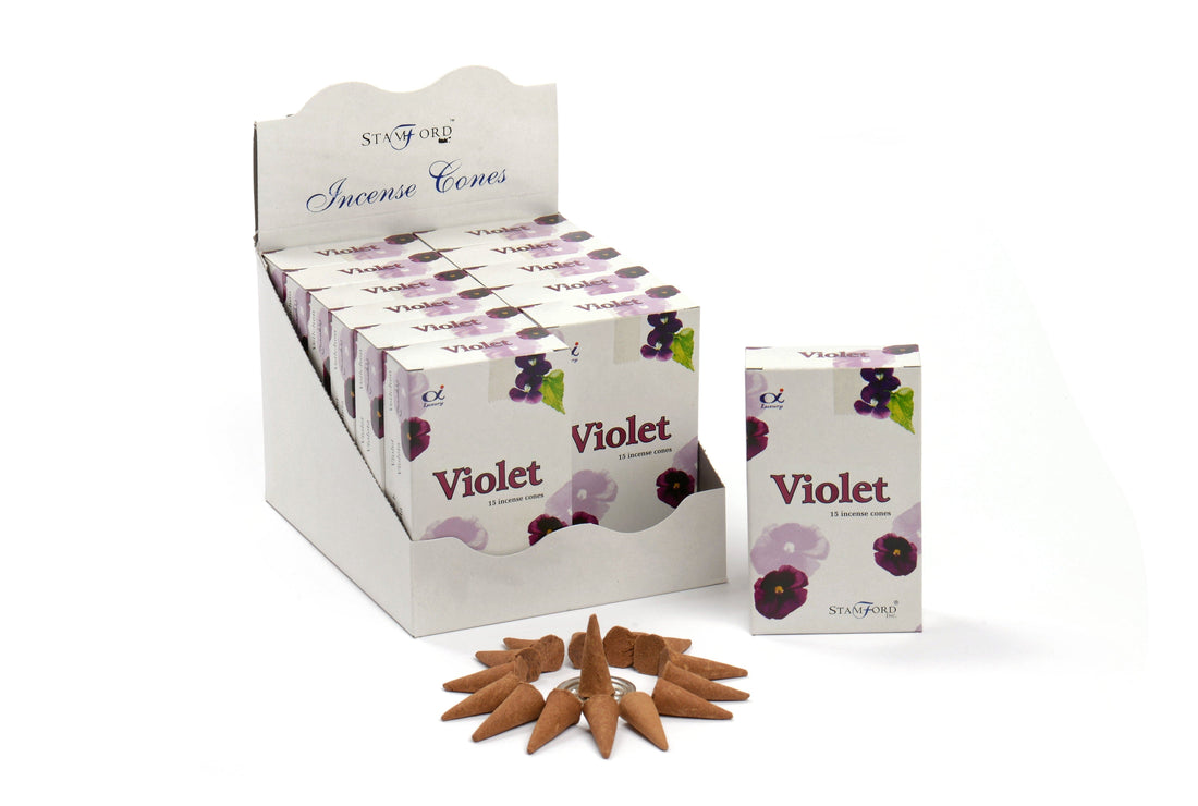 Violet Incense Cones - best price from Maltashopper.com STAMC-07