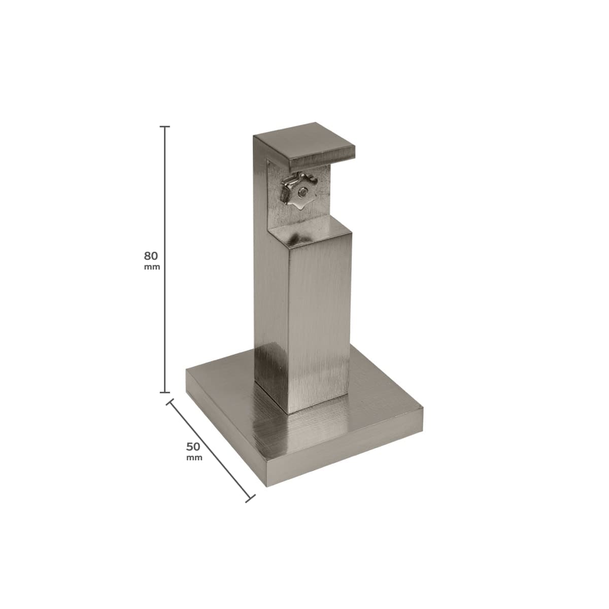 BRUSHED NICKEL SQUARE STAND 8 CM - best price from Maltashopper.com BR480009607