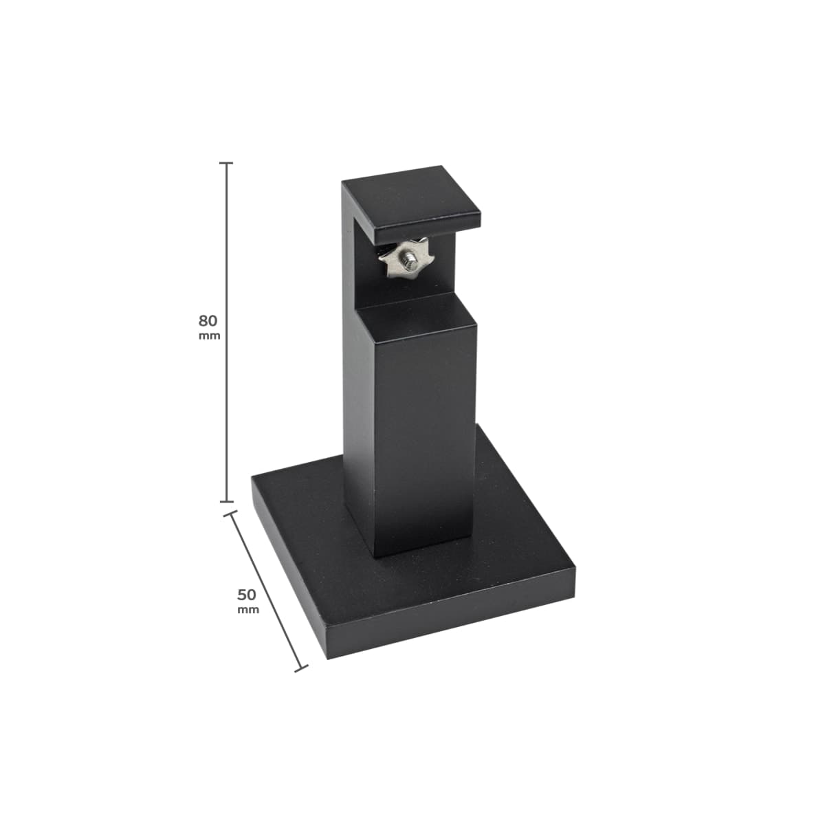 BLACK METAL SQUARE STAND 8 CM - best price from Maltashopper.com BR480009608