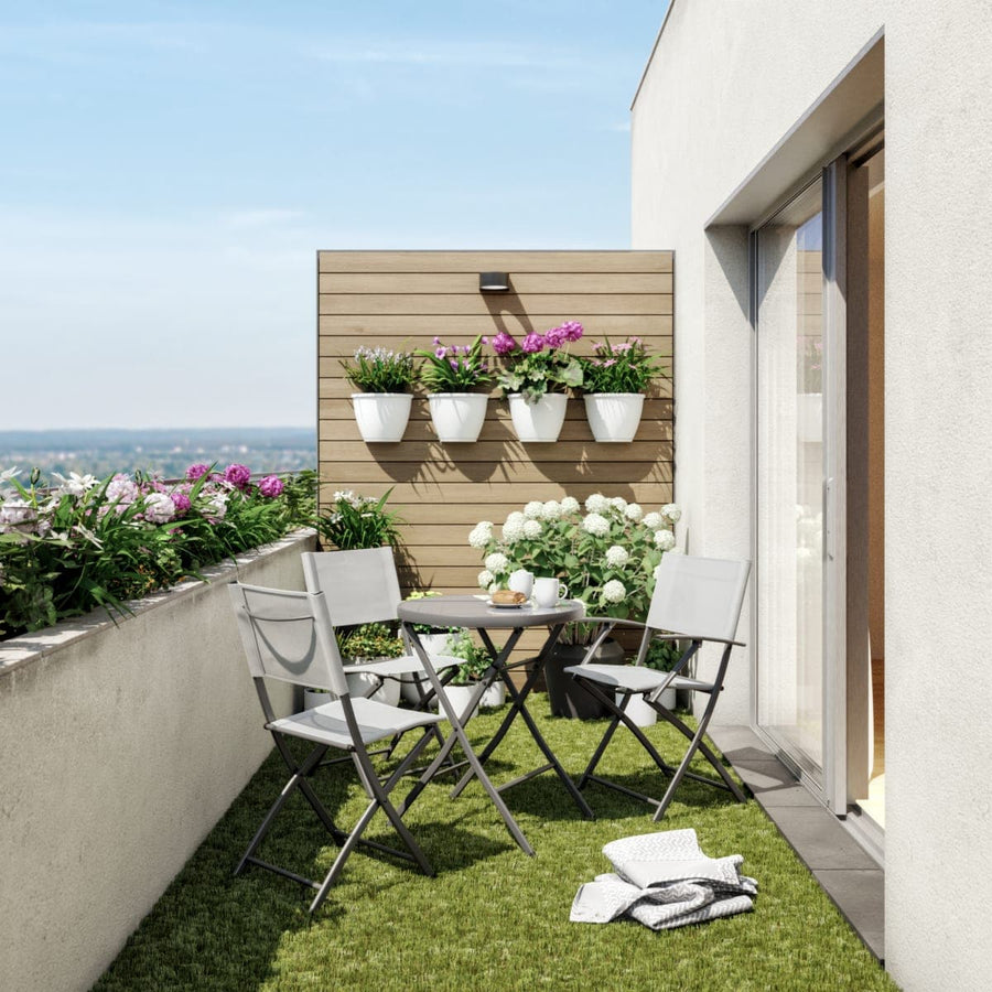 Bricocenter EMYS NATERIAL FOLDING CHAIR STEEL TEXTILENE SEAT GREY 42X52XH83