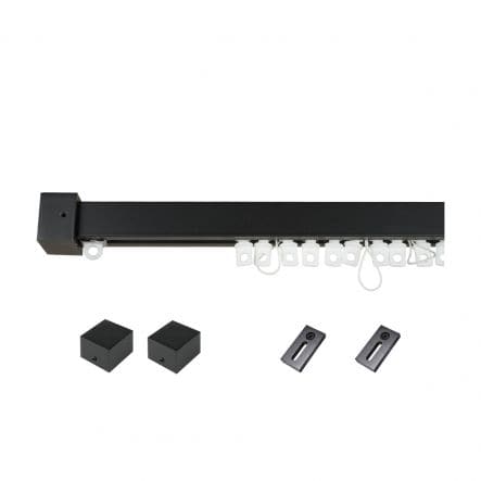 METAL SQUARE RAIL KIT BLACK 200 CM WAVE EFFECT - best price from Maltashopper.com BR480009460