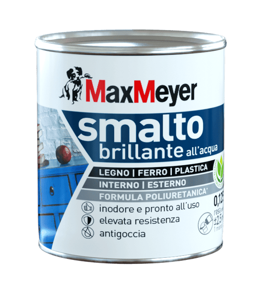 Bricocenter HIGH-GLOSS BROWN POLYURETHANE WATER-BASED ENAMEL 125 ML