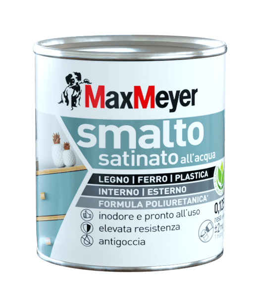 Bricocenter SATIN DOVE GREY POLYURETHANE WATER ENAMEL 125 ML