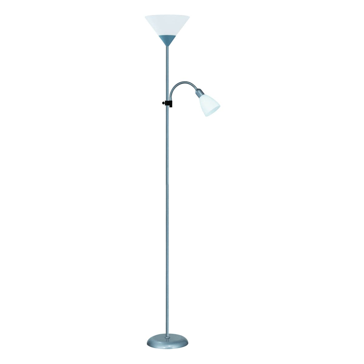Bricocenter FLOOR LAMP BASIC SILVER H177 E14=40W E27=60W
