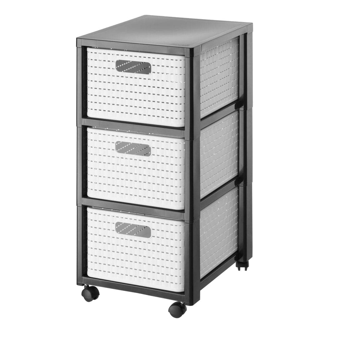 CHEST OF DRAWERS 3 DRAWERS 18LT REMOVABLE BRISEN 4 WHEELS ANTHRACITE/BCO 37,5X32,5X71,2CM - best price from Maltashopper.com BR410005883