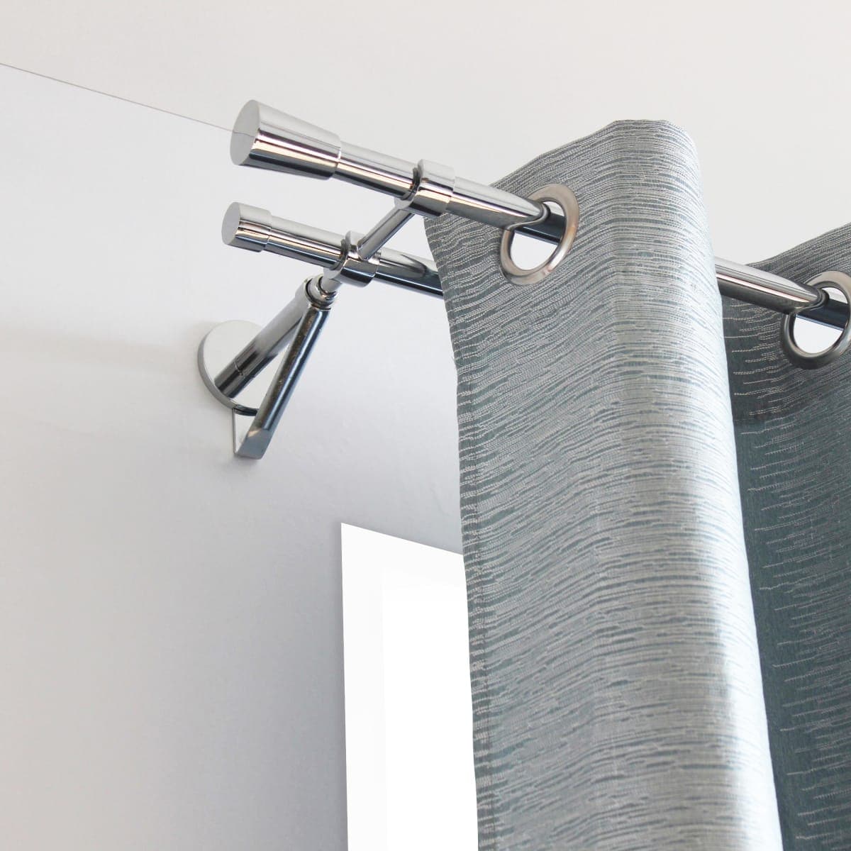 Bricocenter DOUBLE STAND OPEN VIC METAL CHROME 135-215/190-270MM D20