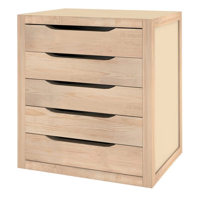 chest of drawers 5 drawers w39xd30xh45.8cm in grey wood - best price from Maltashopper.com BR440520372