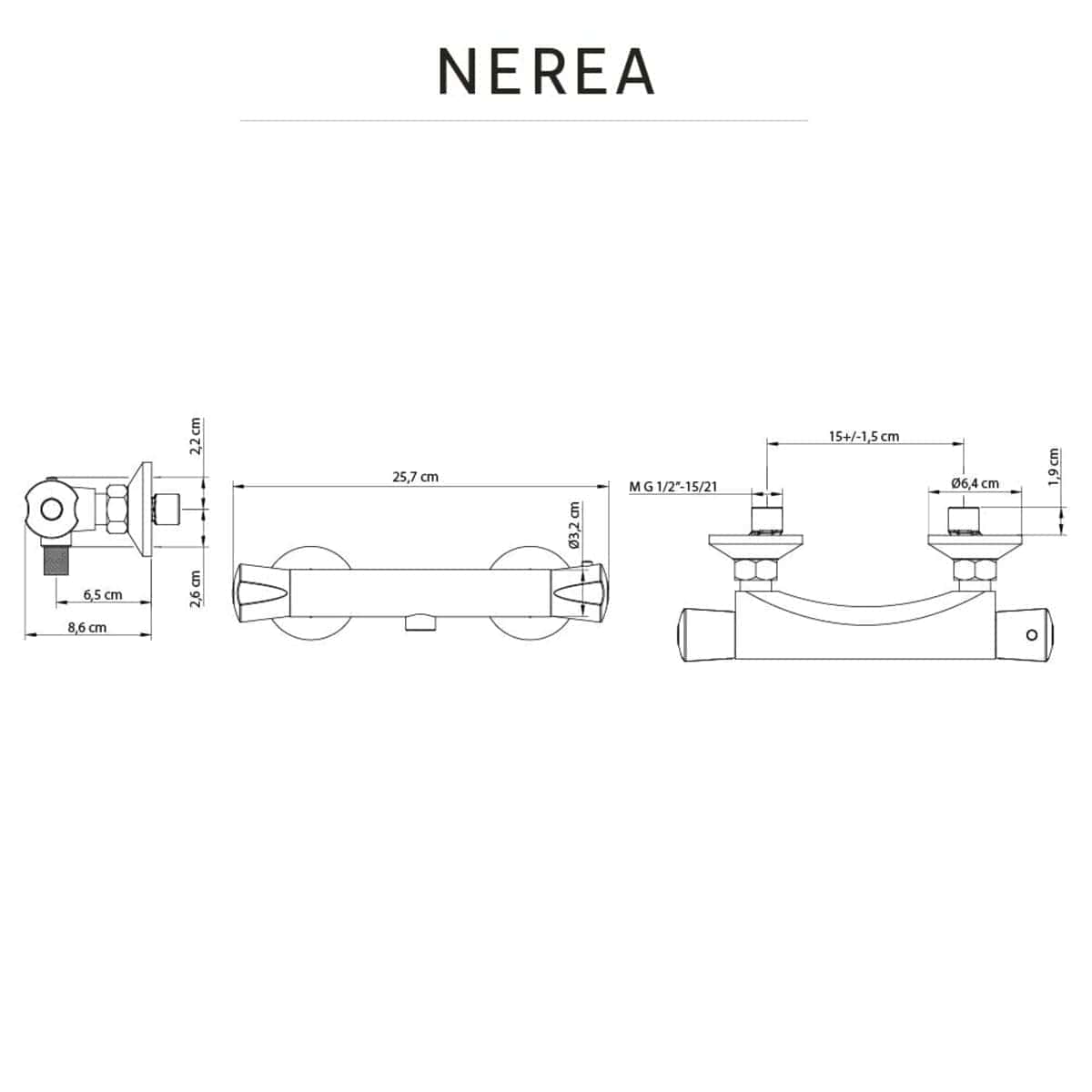 Bricocenter EXTERNAL THERMOSTATIC SHOWER MIXER NEREA