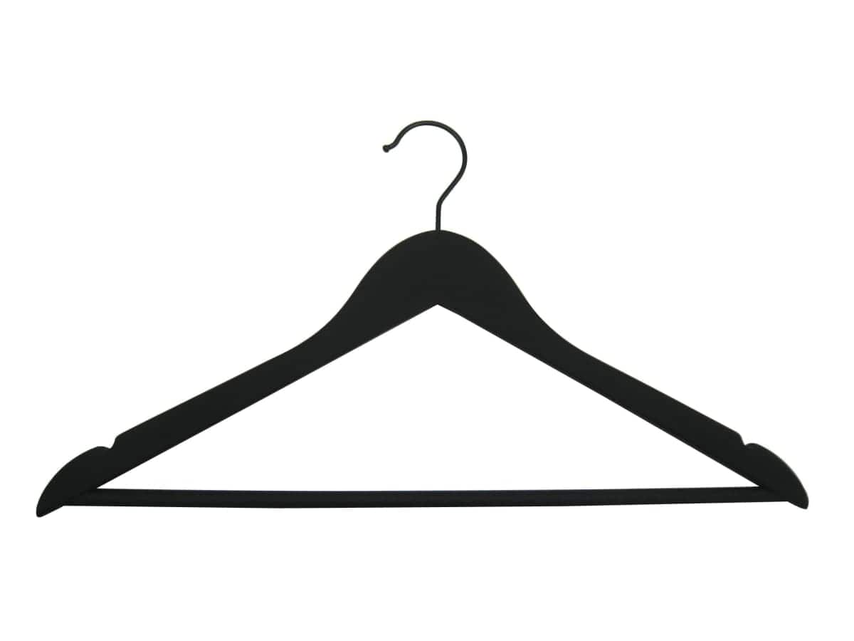 Bricocenter SET OF 4 SPACEO BLACK NON-SLIP HANGERS