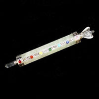 Twisted Healing Wand - Silver Rose Quartz Sphere - best price from Maltashopper.com HWAND-49