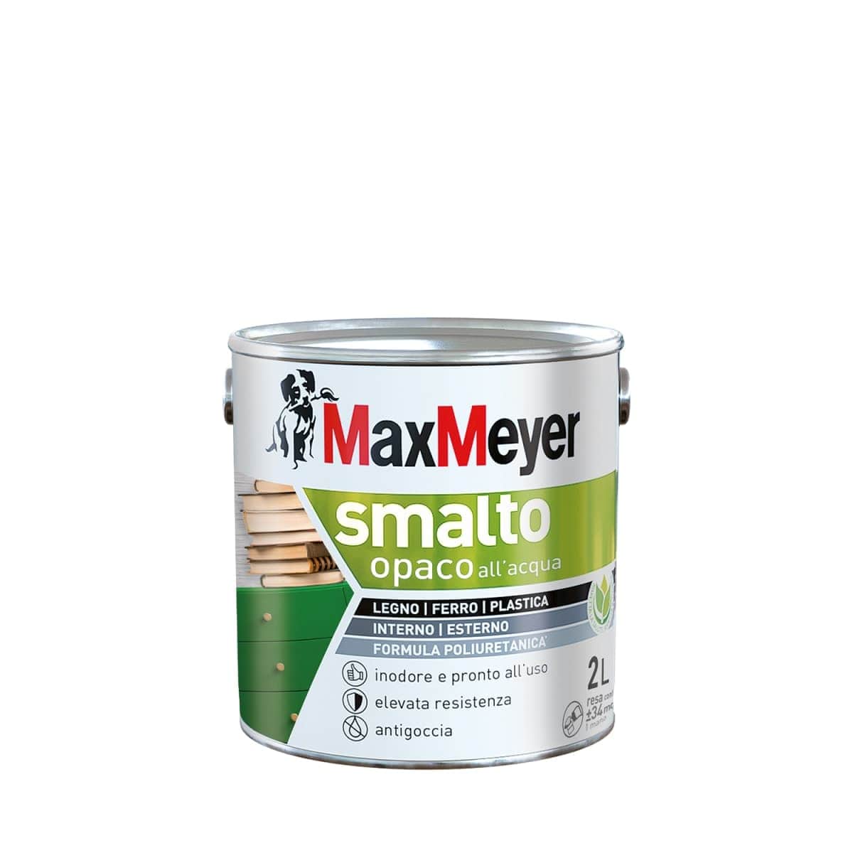 Bricocenter WATER-BASED POLYURETHANE WHITE MATT ENAMEL 2 L