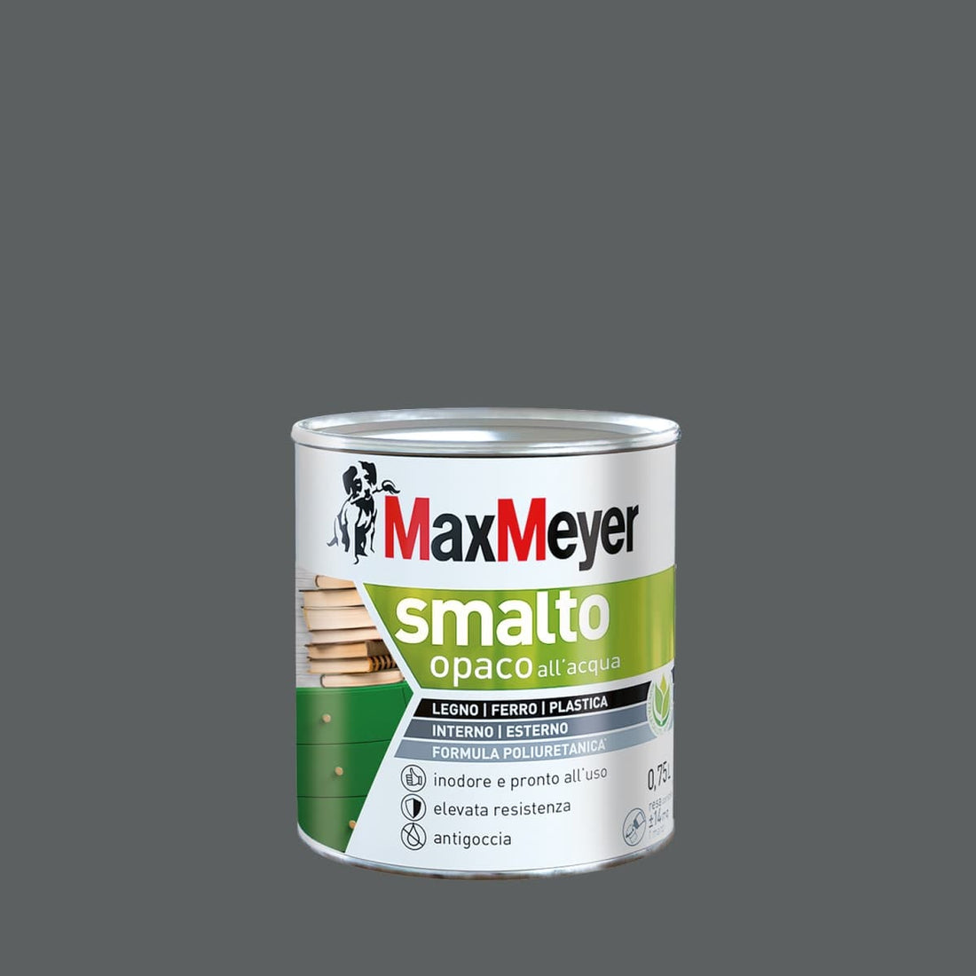 WATER-BASED POLYURETHANE ENAMEL MATT SMOKE GREY 750 ML - best price from Maltashopper.com BR470004526
