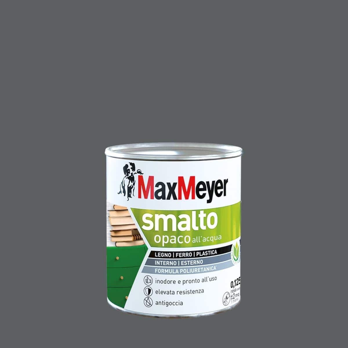 Bricocenter SMOKE GREY POLYURETHANE WATER-BASED MATT ENAMEL 125 ML