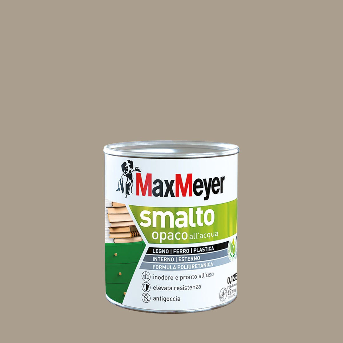 WATER-BASED POLYURETHANE ENAMEL DOVE GREY MATT 125 ML - best price from Maltashopper.com BR470005171