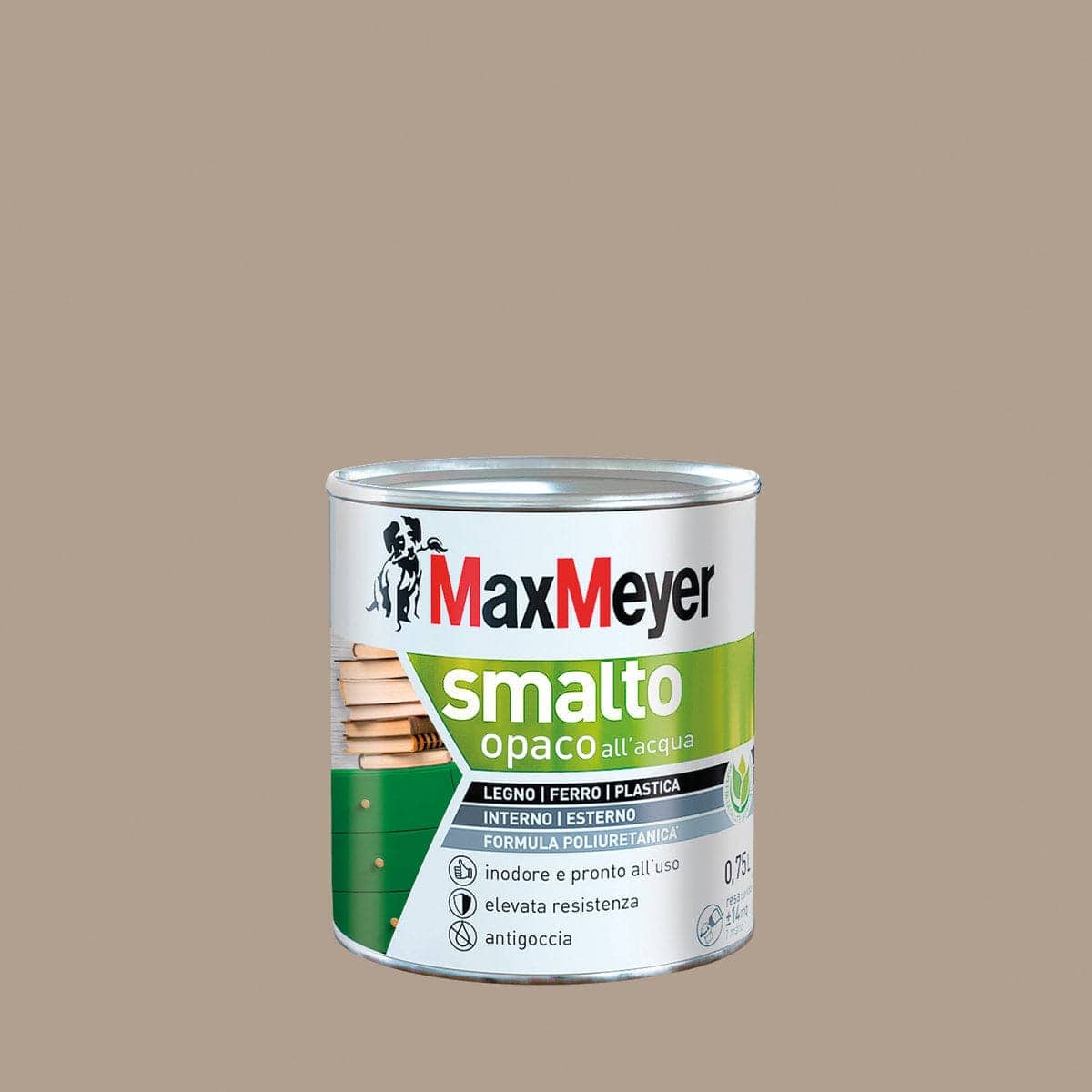 Bricocenter WATER-BASED POLYURETHANE ENAMEL DOVE GREY MATT 750 ML