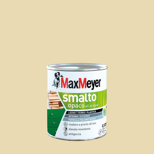 Bricocenter POLYURETHANE WATER-BASED ENAMEL CREAM WHITE MATT 125 ML