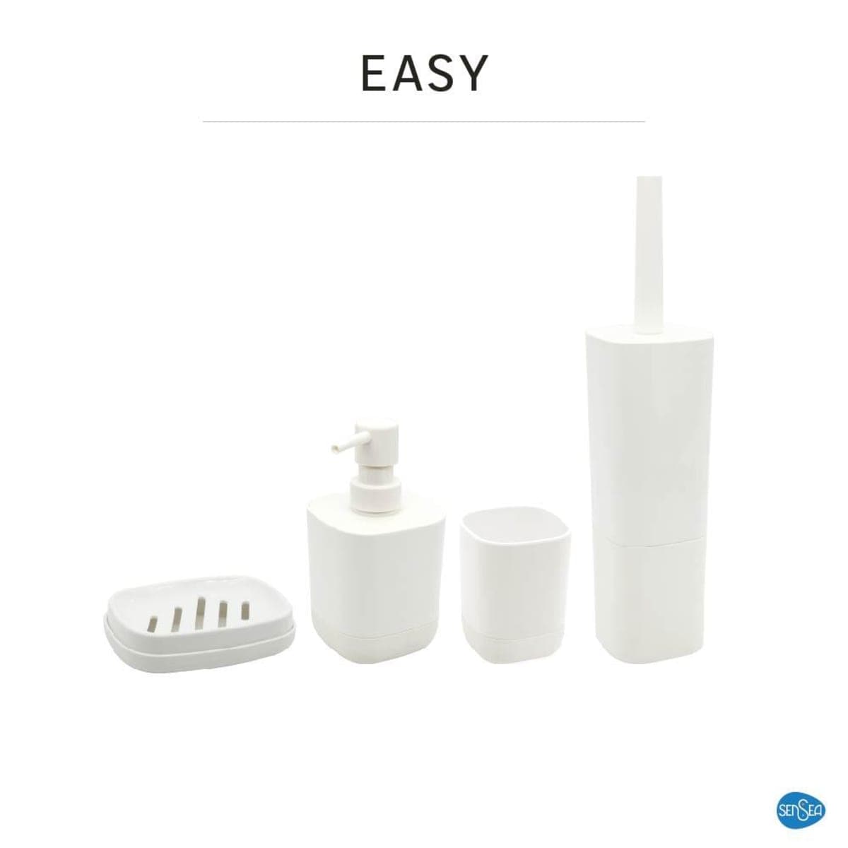 STANDING TOILET BRUSH HOLDER EASY SOFT TOUCH WHITE 0 - SENSEA - best price from Maltashopper.com BR430007501